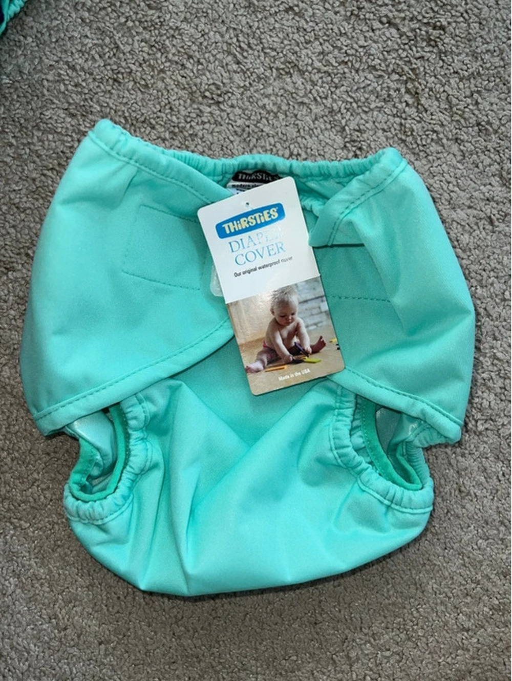 NWT Thirsties diaper cover large opal